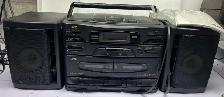 Vintage JVC PC-X130 Portable CD Dual Cassette Boombox Radio