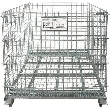 Panier en métal grillagé repliable 48″x40″x 42″h - Cap.: 4000 lb