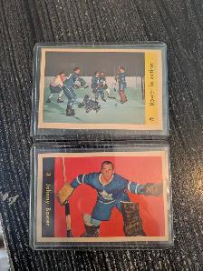 1959 & 1960 PARKHURST Johnny Bower cards # 3, #25 I/A