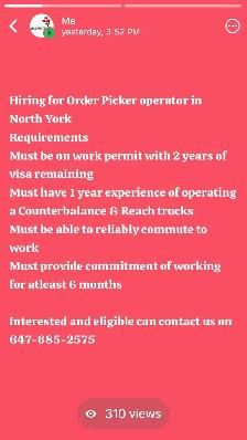 Freight And Order Picker Operator