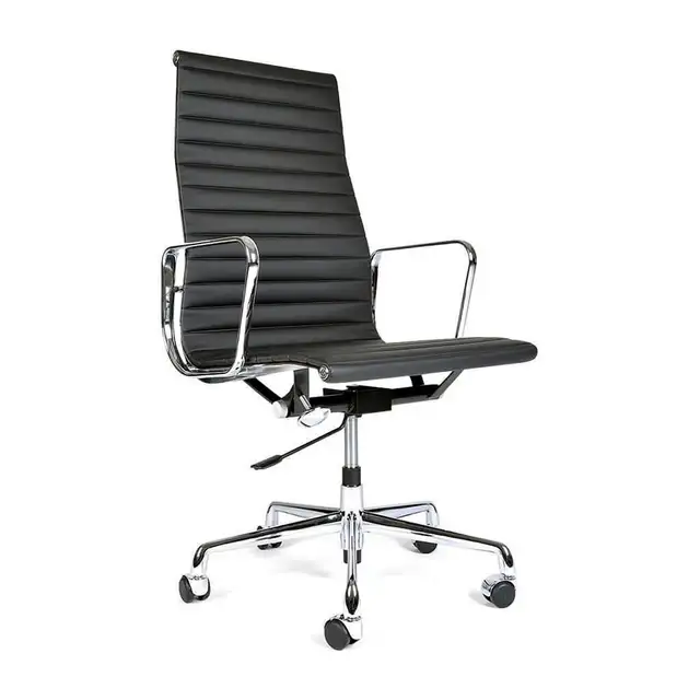 Eames Style Genuine Leather Office Chair HighLow Back