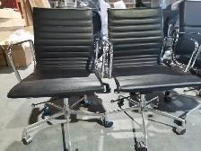 Eames Style Genuine Leather Office Chair HighLow Back - Photo 4