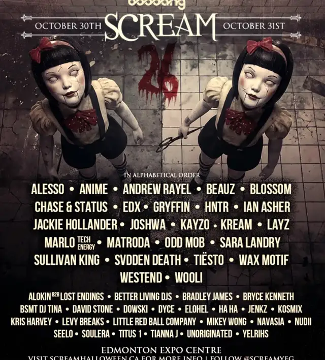 ULTRA VIP TICKET SCREAM EDMONTON 2026 – SATURDAY FOR SALE