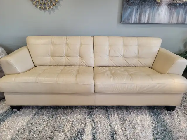 Leather couch and chair