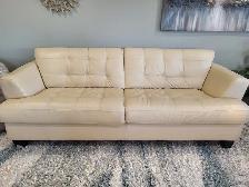 Leather couch and chair