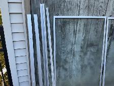 Two Sliding Shower Textured Glass Panels with Metal Frames ! - Photo 4