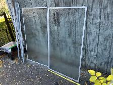 Two Sliding Shower Textured Glass Panels with Metal Frames ! - Photo 9