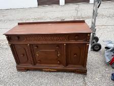 Free delivery antique Vintage Solid Wood Credenza Sideboard