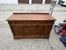 Free delivery antique Vintage Solid Wood Credenza Sideboard - Photo 5