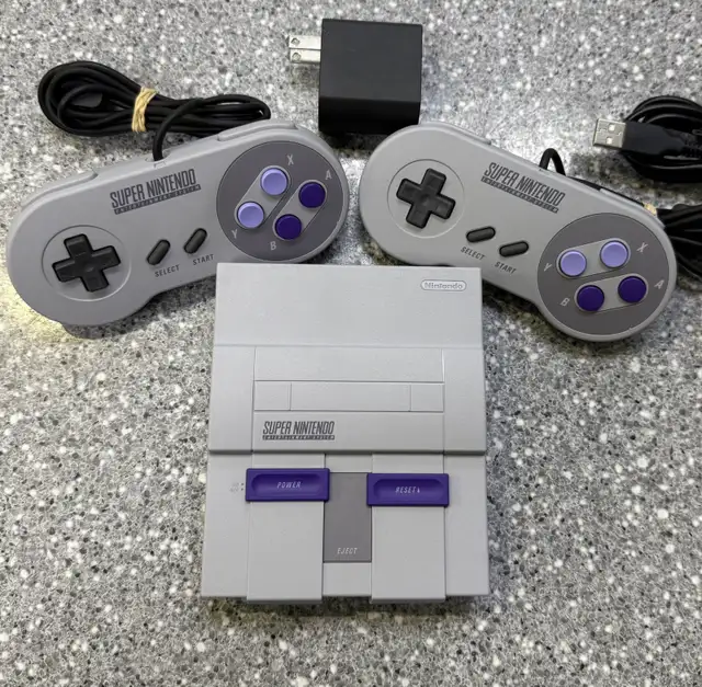 SNES Classic System with 2 Controllers