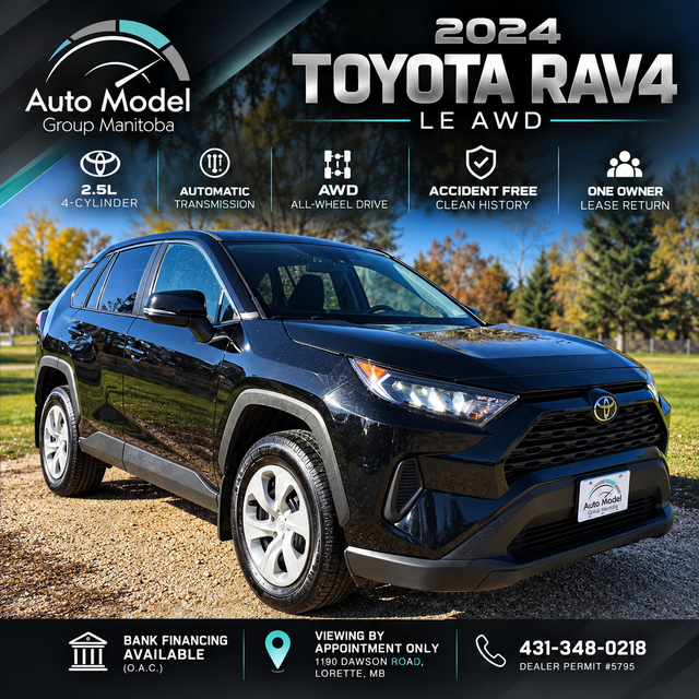 2024 Toyota Rav4 LE AWD /ACCIDENT FREE & ONE OWNER/MECHANICALLY
