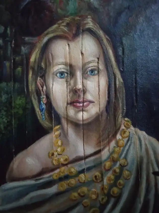 Painting Oil On Canvas The white Princess