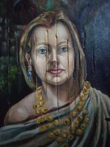 Painting Oil On Canvas The white Princess