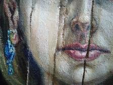 Painting Oil On Canvas The white Princess - Photo 2