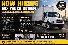 HIRING – DRIVER LOCAL GTA & CANADA–USA