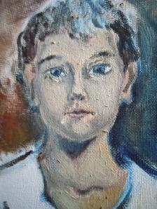 Painting Oil on Canvas Study Sitting Child - Photo 2
