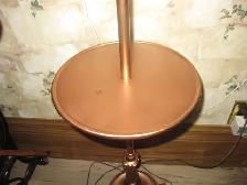 UNIQUE  ANTIQUE CAST IRON VINTAGE BRIDGE LAMP FLOOR LAMP W/TABLE - Photo 6
