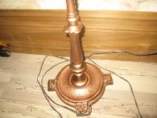 UNIQUE  ANTIQUE CAST IRON VINTAGE BRIDGE LAMP FLOOR LAMP W/TABLE - Photo 7