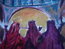 Painting Oil On Canvas The Chorus of Women - Photo 2