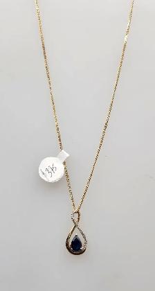 14k / 10k Gold Pendants on Chain Necklaces: Diamonds, Sapphires - Photo 6
