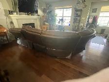 Genuine Leather Power Recliner Sectional - Photo 4