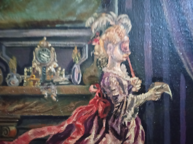 Painting Oil On Canvas The Letter