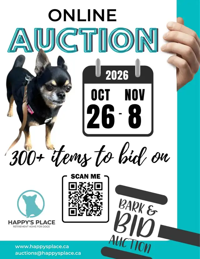 Happy's Place Bark & Bid Online Auction
