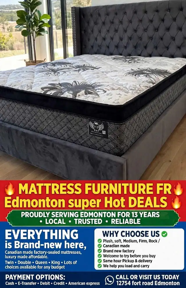Queen mattress from $235, twin / single $95 same hour delivery