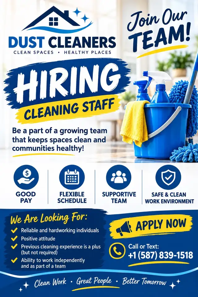 hiring for cleaning job
