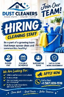 hiring for cleaning job
