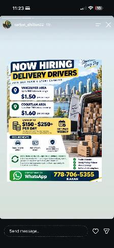 Delivery Driver 300$. - Photo 2