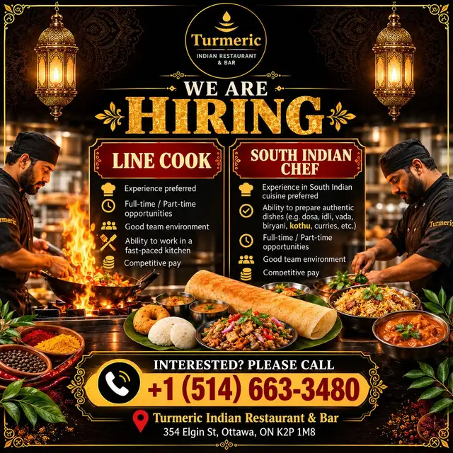South Indian Chefs/Kitchen Helpers