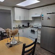 one bedroom apt semi basement for rent