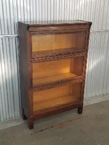 Antique mahogany Mission barrister bookcase 5 part 3 tiers 1920s - Photo 2