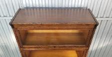 Antique mahogany Mission barrister bookcase 5 part 3 tiers 1920s - Photo 3