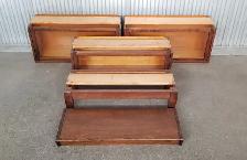 Antique mahogany Mission barrister bookcase 5 part 3 tiers 1920s - Photo 9