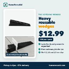 Tile Leveling Wedges - Reusable, Heavy Style 2 - 100 pcs $12.99