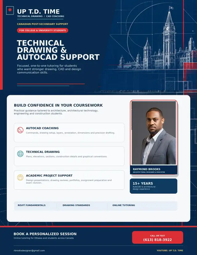 $36 HR/Ottawa Technical Drawing & AutoCAD Tutor