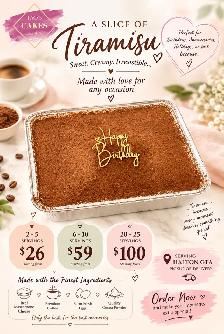 Tiramisu Cakes,custom cakes for any occasion