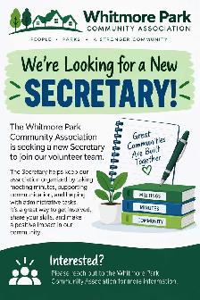 Whitmore Park Community Association Seeks Volunteer Secretary