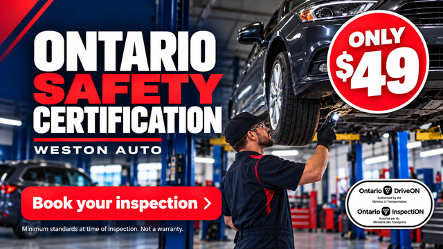 $49 Ontario Safety Standards Certificate