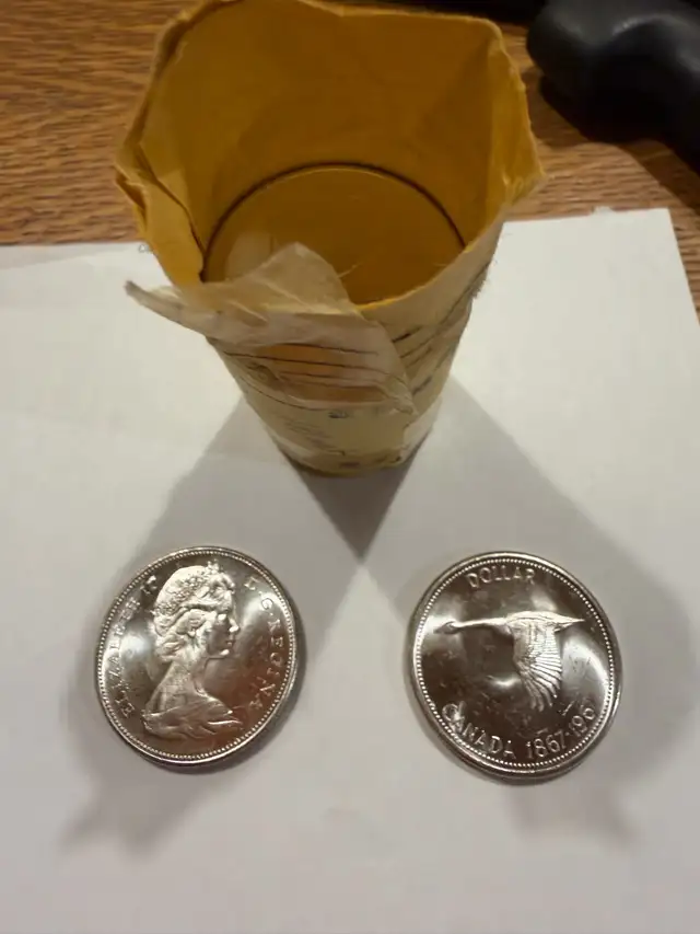 1967 CAN roll of (20)  Silver Dollar Coins  MS-64  Uncirculated