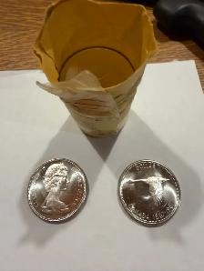 1967 CAN roll of (20)  Silver Dollar Coins  MS-64  Uncirculated