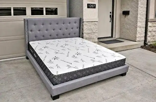 Queen or Double or King size bed frame with mattress for sale