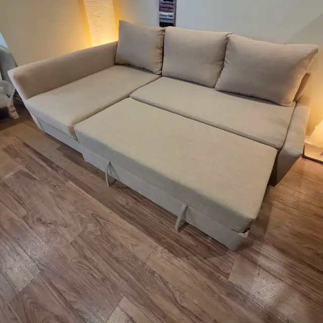 Used (Good Condition) Beige IKEA Sofa Bed   FREE DELIVERY