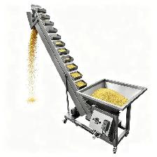 110V 6.8FT Bucket Stainless Steel Granule Conveyor Feeder057131
