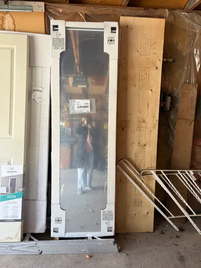 48 x 80" frameless mirrored sliding closet door