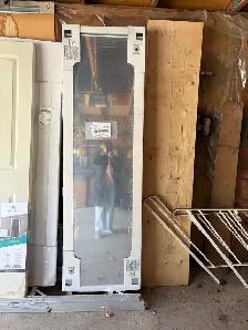 48 x 80" frameless mirrored sliding closet door