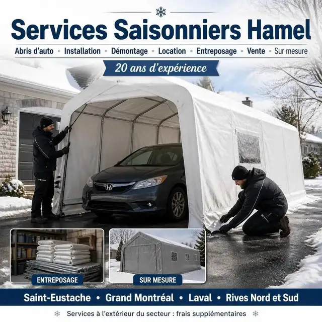 Installation, location, vente, et plus d’abris d’auto | Se
