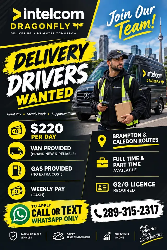 We are hiring delivery drivers CASH JOB